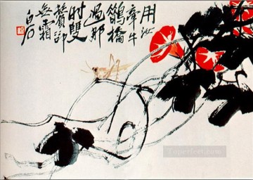 Qi Baishi enredadera cuscuta tinta china antigua Pinturas al óleo